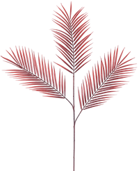 Branche artificielle Fougère 100 cm rouge
