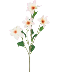 Clématite artificielle Real Touch Rose/crème 88cm