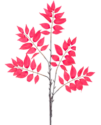 Branche artificielle Fougère ramifiée 83 cm rouge