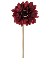 Kunstbloem Gerbera 53 cm bordeaux
