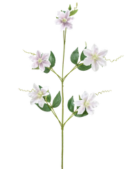 Kunstbloem Celematis 78 cm wit
