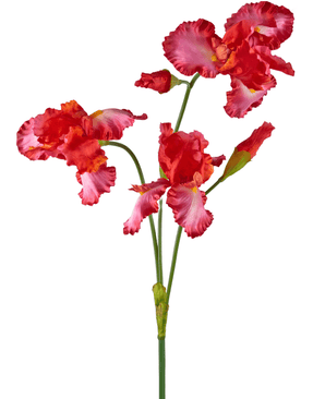 Kunnstbloem Iris 102 cm rood