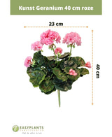 Kunst Geranium 40 cm roze