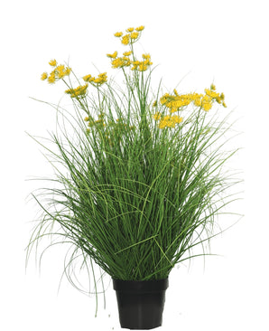 Kunst Grasplant Asteraceae 90 cm brandvertragend