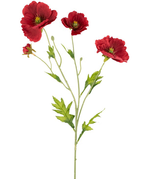 Kunst Klaproos Real Touch Rood 65cm