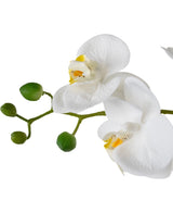 Kunst Orchidee Real Touch 50 cm wit in pot wit