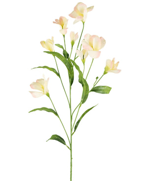Kunst Rhododendron Azalea Real Touch Crème/roze 80cm