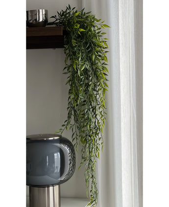 Kunst hangplant Bamboe 90 cm