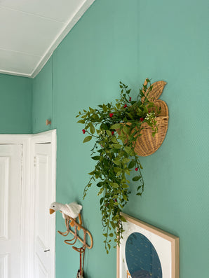 Kunst hangplant Gardenia met besjes 81 cm