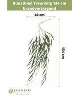 Kunstblad Treurwilg 134 cm brandvertragend