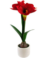 Kunstbloem Amaryllis Real Touch rood 48 cm