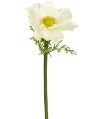 Kunstbloem Anemone 43 cm wit