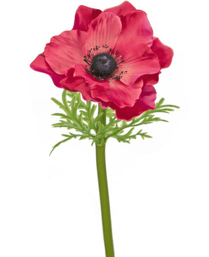 Kunstbloem Anemone Deluxe 43 cm fuchsia