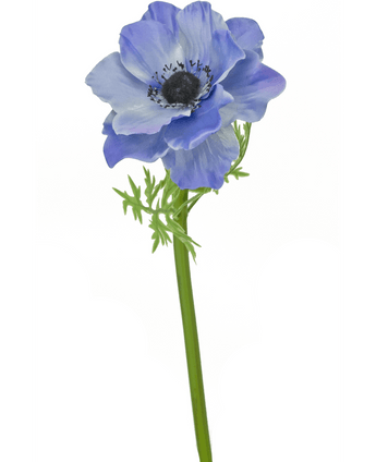 Kunstbloem Anemone Deluxe 43 cm licht blauw