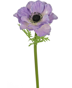 Kunstbloem Anemone Deluxe 43 cm paars