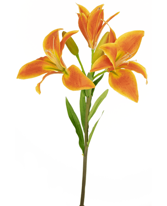 Kunstbloem Aziatische Lelie 66 cm oranje