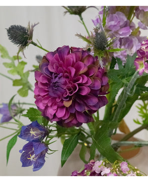 Kunstbloem Dahlia 50 cm paars