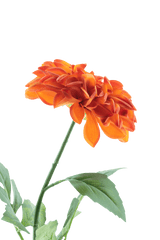 Kunstbloem Dahlia Real Touch Oranje 72 cm