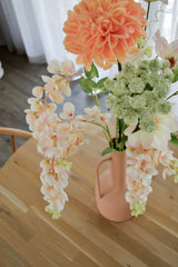 Kunstbloem Dahlia Real Touch Perzik 72 cm
