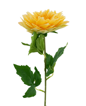 Kunstbloem Dahlia Real Touch geel 54 cm