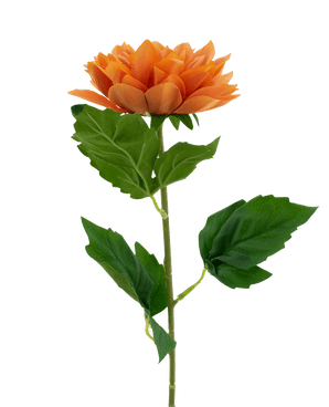 Kunstbloem Dahlia Real Touch oranje 54 cm