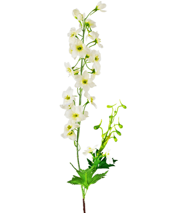 Kunstbloem Delphinium 79 cm wit