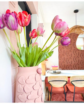 Kunstbloem Franse Tulp 60 cm paars