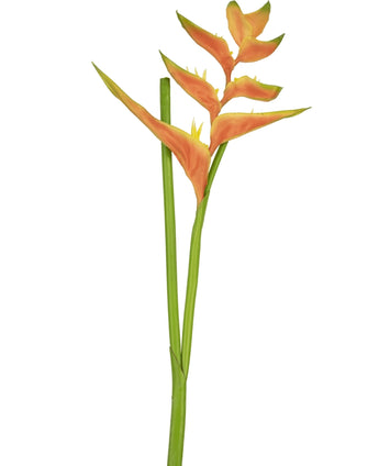 Kunstbloem Heliconia 110 cm oranje