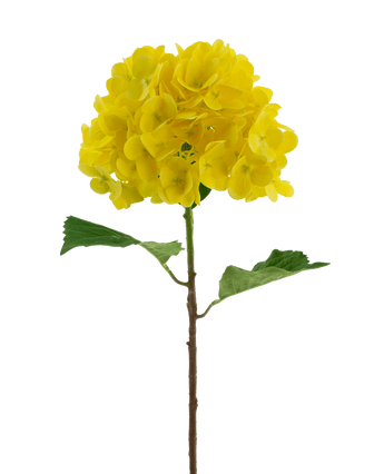 Kunstbloem Hortensia Real Touch geel 58 cm