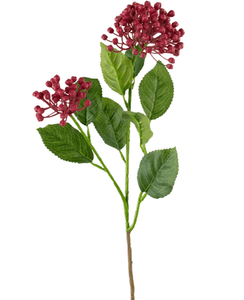 Kunstbloem Hydrangea 55 cm donkerroze