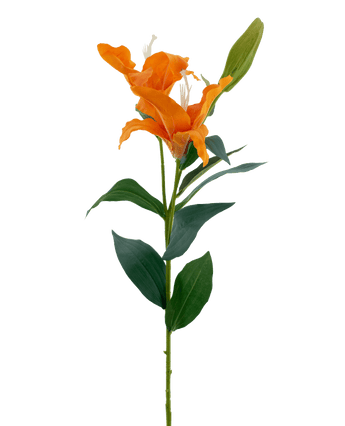 Kunstbloem Lelie Real Touch oranje 95 cm