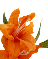 Kunstbloem Lelie Real Touch oranje 95 cm