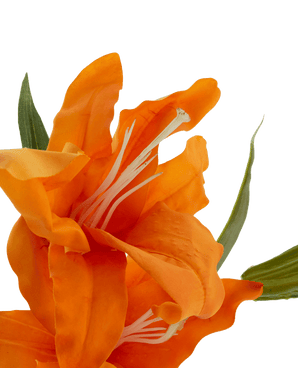 Kunstbloem Lelie Real Touch oranje 95 cm