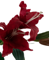 Kunstbloem Lelie Real Touch rood 95 cm