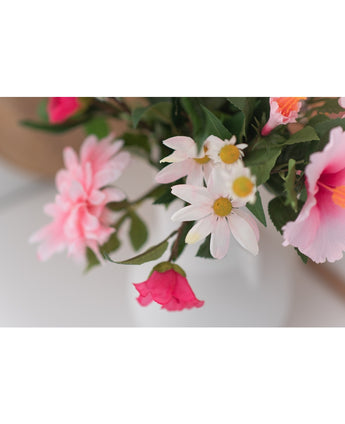 Kunstbloem Margriet 60 cm wit/roze