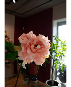 Kunstbloem Pioenroos 61 cm zacht roze