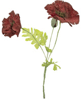 Kunstbloem Poppy 73 cm bordeaux