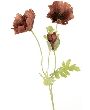 Kunstbloem Poppy 73 cm mauve