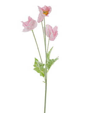 Kunstbloem Poppy Real Touch Roze 60 cm