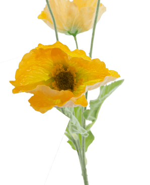 Kunstbloem Poppy Real Touch geel 60 cm