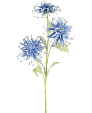 Kunstbloem Scabiosa Japonica 70 cm blauw