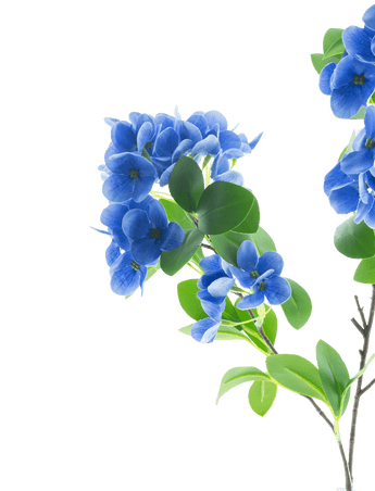 Kunstbloem Sneeuwbal Real Touch Blauw 80 cm