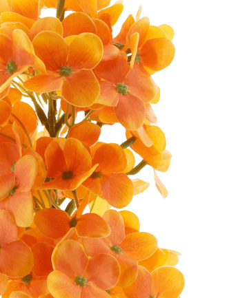 Kunstbloem Sneeuwbal Real Touch Oranje 58 cm