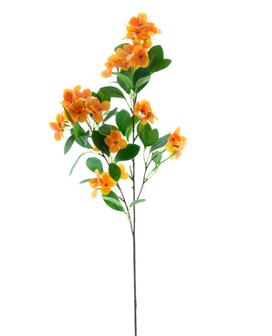 Kunstbloem Sneeuwbal Real Touch Oranje 80 cm