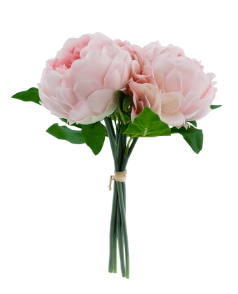 Kunstboeket mix bloemen Real Touch Roze 30 cm
