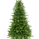 De Kunstkerstboom "Vinje" 100% PE is een weelderige, groene kunstkerstboom met dichte PE takken en een symmetrische, natuurlijke vorm, die onversierd tegen een effen witte achtergrond staat.
