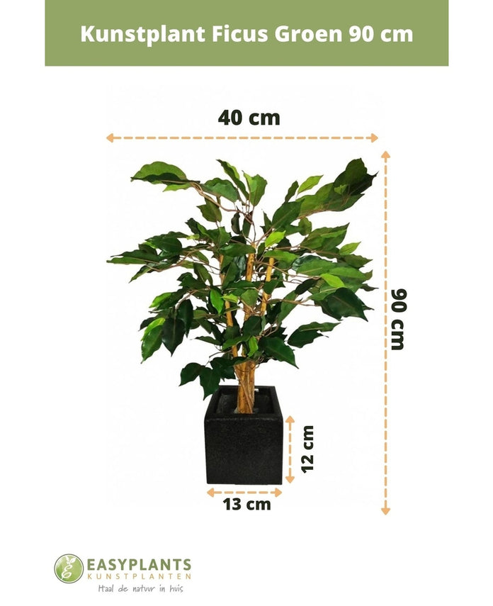 Kunstplant Ficus Groen 90 cm