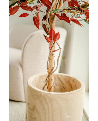 Kunstplant Ficus groen/rood 180 cm brandvertragend