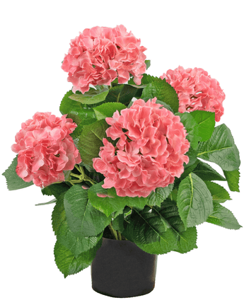 Kunstplant Hortensia 43 cm roze