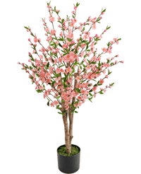 Plante artificielle Fleur de cerisier 120 cm rose
